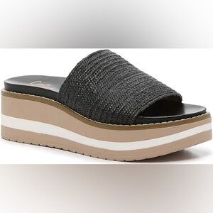 NEW in Box Crown Vintage Glianne2 Stretch Raffia Wedge